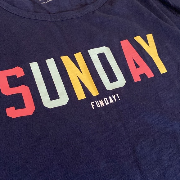 NWT OLD NAVY Relaxed Fit Tee “Sunday Funday!” Navy w/Rainbow Letters Sz XXL 🌸 - Picture 9 of 9